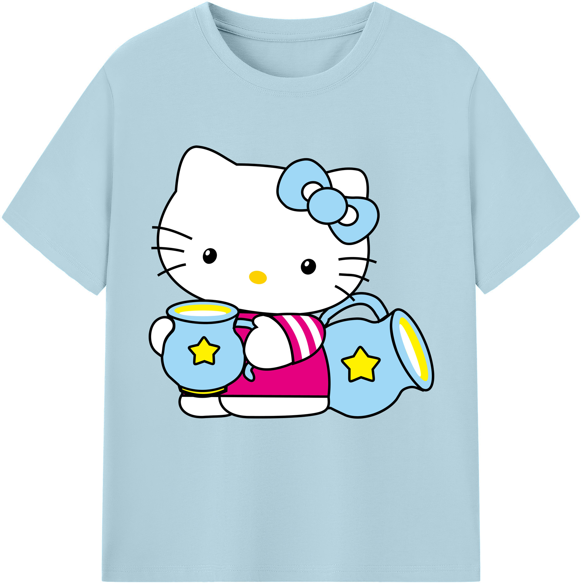 （画像用） Hello Kitty ハローキティ 綿100％半袖Tシャツ（フロントプリント）